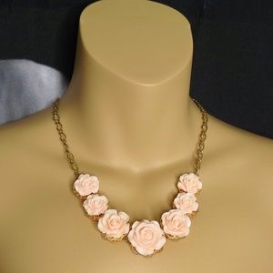 Peach/Blush Rose Necklace